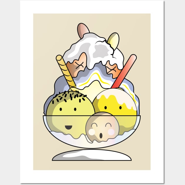 Don't Worry Eat Ice Cream Wall Art by ArticArtac